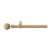 Kit de tringle à rideau extensible simple embout boule Syros effet chêne 200/330cm Ø25/28mm GoodHome