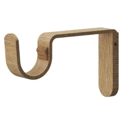 Kit de tringle à rideau extensible simple embout boule Syros effet chêne 200/330cm Ø25/28mm GoodHome