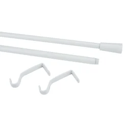 Kit de tringle à rideau extensible embout cône Anafi GoodHome 200/330 cm Ø19mm blanc