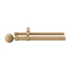 Kit de tringle à rideau extensible double embout boule Syros effet chêne 200/330 cm Ø25/28mm GoodHome