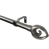 Kit de tringle à rideau extensible Athens GoodHome 200/330 cm Ø25/28mm gris
