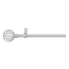 Kit de tringle à rideau extensible simple embout cage Anafi métal blanc 120/210cm Ø16/19mm GoodHome