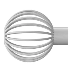 Kit de tringle à rideau extensible simple embout cage Anafi métal blanc 120/210cm Ø16/19mm GoodHome