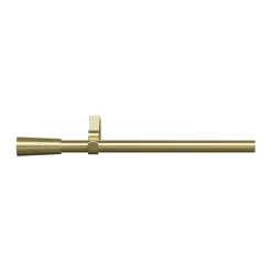 Kit de tringle à rideau extensible simple embout cône Elasa effet laiton doré 120/210cm Ø16/19mm GoodHome