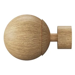 Kit de tringle à rideau extensible double embout boule Syros effet chêne 120/160 cm Ø16/19mm GoodHome