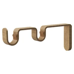 Kit de tringle à rideau extensible double embout boule Syros effet chêne 120/160 cm Ø16/19mm GoodHome