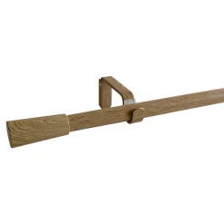 Kit de tringle à rideau extensible simple embout cône Syros effet chêne 120/210cm Ø16/19mm GoodHome