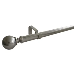 Kit de tringle à rideau extensible embout boule Athens GoodHome 200/330 cm, Ø25/28 mm gris