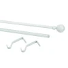 Kit de tringle à rideau extensible embout boule Anafi GoodHome 200/330 cm Ø19mm blanc