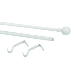 Kit de tringle à rideau extensible embout boule Anafi GoodHome 200/330 cm Ø19mm blanc