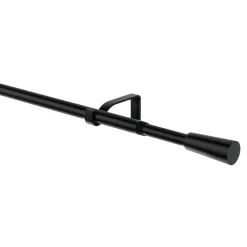 Kit de tringle à rideau extensible embout cône Araxos GoodHome 200/330 cm, Ø16/19 mm noir