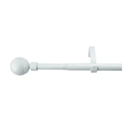 Kit de tringle à rideau extensible embout boule Anafi GoodHome 120/210 cm Ø19mm blanc
