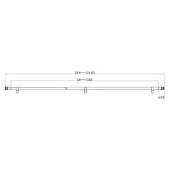 Kit de tringle à rideau extensible embout bouchon Athens GoodHome 120/210 cm, Ø19mm gris