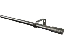 Kit de tringle à rideau extensible embout bouchon Athens GoodHome 120/210 cm, Ø19mm gris