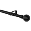 Kit de tringle à rideau extensible embout boule Araxos GoodHome 120/210 cm, Ø25/28mm noir