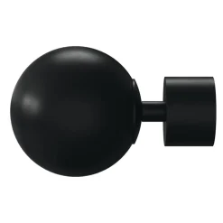 Kit de tringle à rideau extensible embout boule Araxos GoodHome 120/210 cm, Ø25/28mm noir