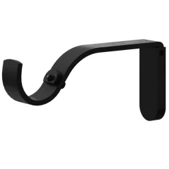 Kit de tringle à rideau extensible embout boule Araxos GoodHome 120/210 cm, Ø25/28mm noir