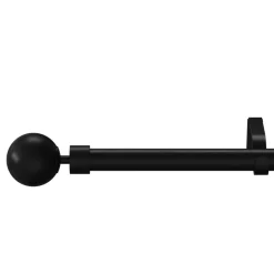 Kit de tringle à rideau extensible embout boule Araxos GoodHome 120/210 cm, Ø25/28mm noir