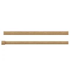 Kit de tringle à rideau extensible double embout boule Syros effet chêne 200/330 cm Ø16/19mm GoodHome