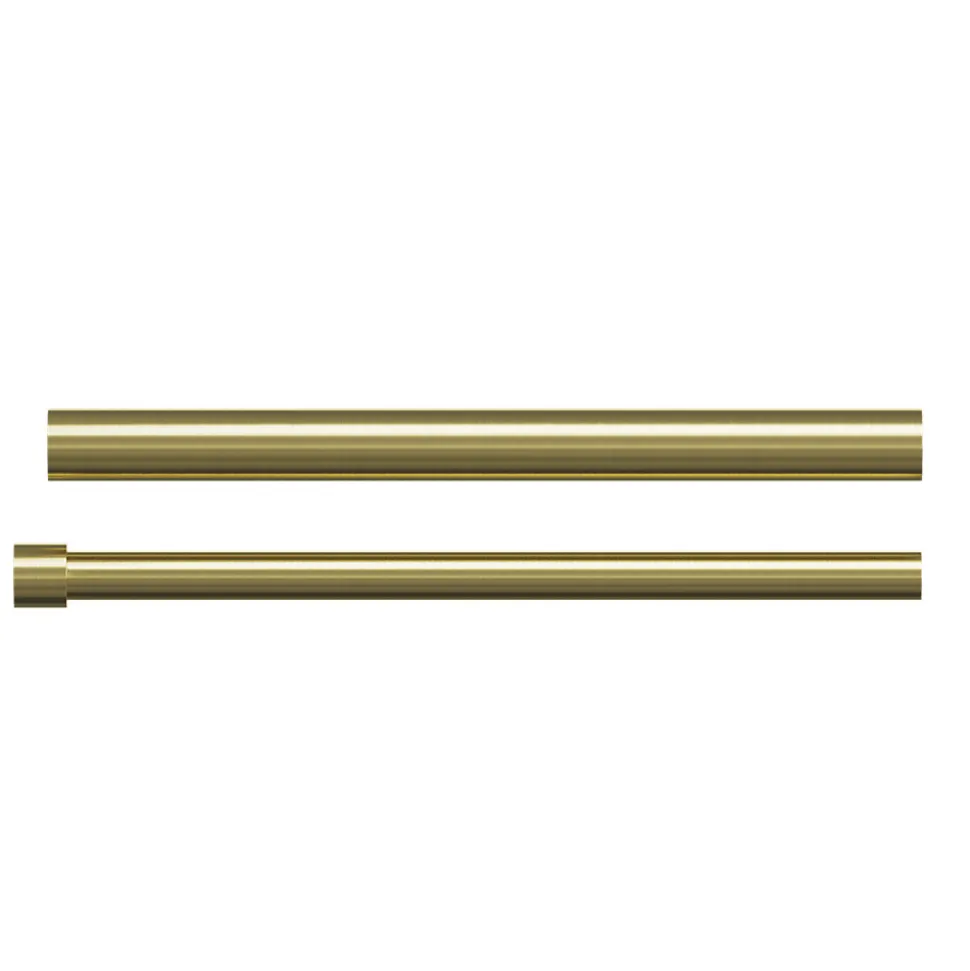 Kit de tringle à rideau extensible double embout boule Elasa effet laiton doré 120/210 cm Ø25/28mm GoodHome