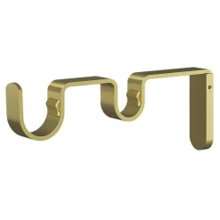 Kit de tringle à rideau extensible double embout boule Elasa effet laiton doré 120/210 cm Ø25/28mm GoodHome