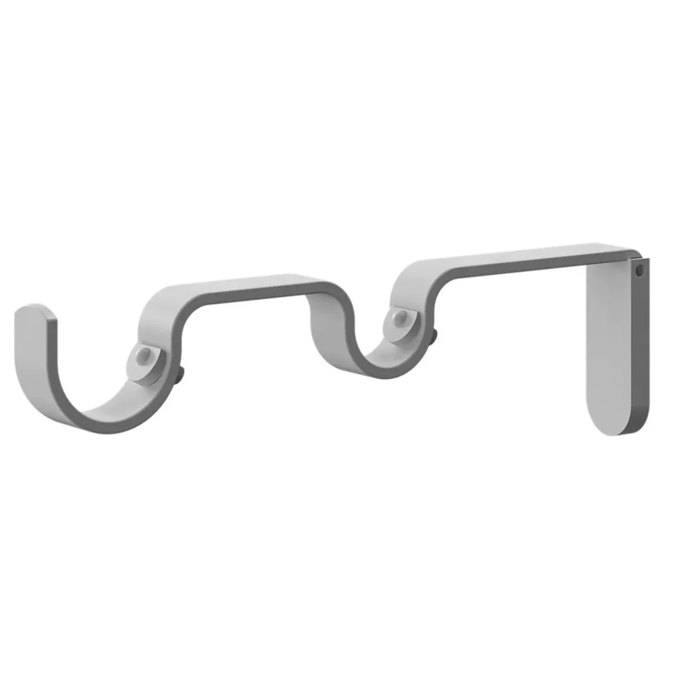 Kit de tringle à rideau extensible double embout boule Anafi métal blanc 200/330cm Ø25/28mm GoodHome