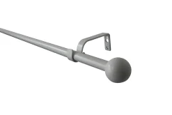 Kit de tringle à rideau GoodHome embout boule 160 cm, Ø16mm blanc