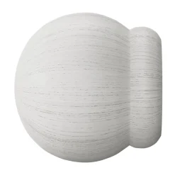 Kit de tringle à rideau simple embout boule blanc mat L.200cm