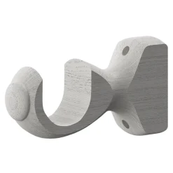 Kit de tringle à rideau simple embout boule blanc mat L.200cm