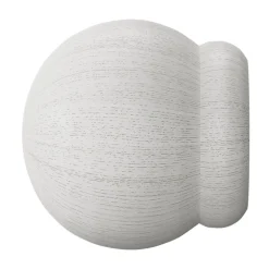Kit de tringle à rideau simple embout boule blanc mat L.150 cm