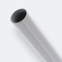 Kit de tringle à rideaux Blanc 150cm Diam.20mm Embout Cône Bois - Fixation Mur - Boulet