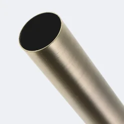 Kit de tringle à rideaux Bronze 200cm Diam.28mm Embout Capuchon - Fixation Mur - Boulet