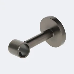 Kit de tringle à rideaux Carbone 300cm Diam.20mm Embout Chapeau - Fixation Mur - Boulet