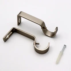 Kit de Tringle à Rideaux, Extensible 120 à 210 cm, Gris, Support et Tringle