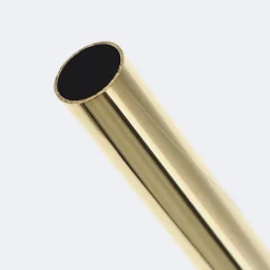 Kit de tringle à rideaux Laiton Poli Verni 300cm Diam.20mm Embout Regency - Fixation Mur - Boulet