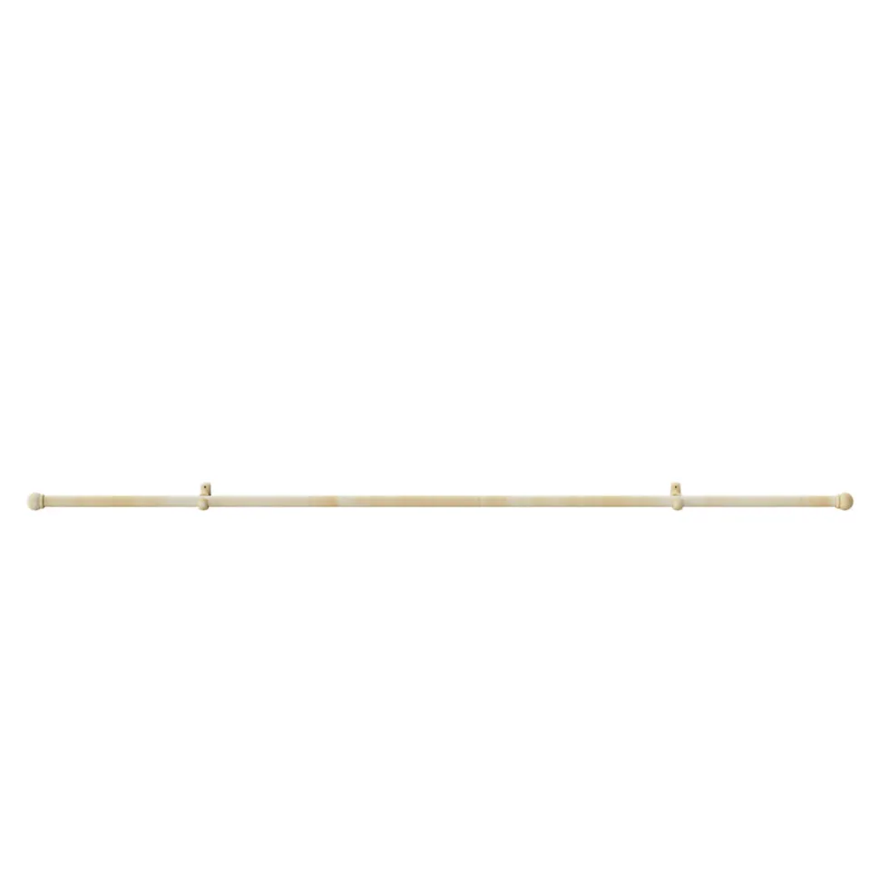 Kit de tringle à rideaux simple simple embout boule L.200 x⌀2.8cm effet noyer satin