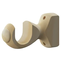 Kit de tringle à rideaux simple simple embout boule L.200 x⌀2.8cm effet noyer satin