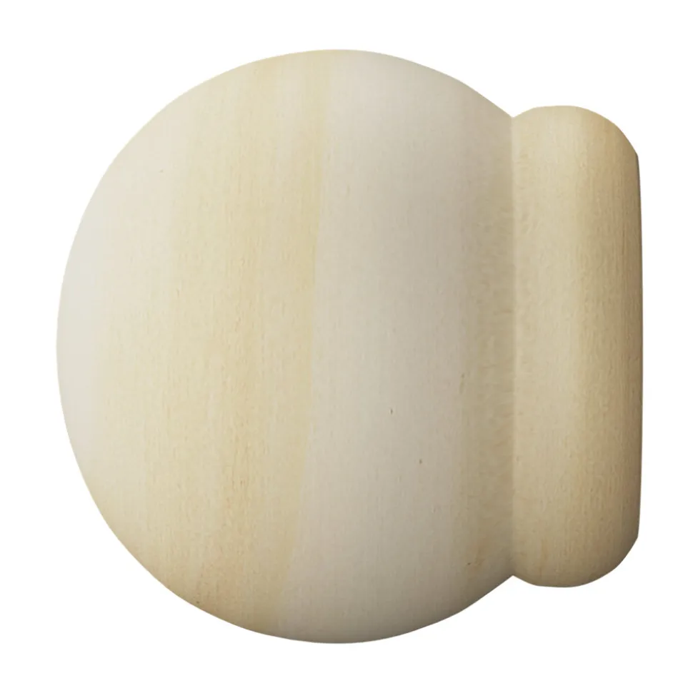 Kit de tringle à rideaux simple simple embout boule L.200 x⌀2.8cm effet noyer satin