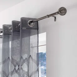 Kit de tringle embouts sphères sculptées (120-210 cm - Bronze)