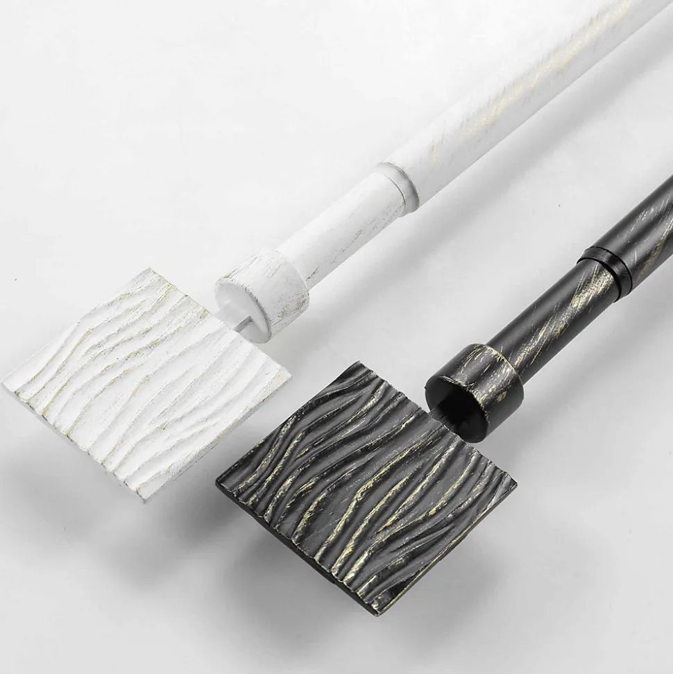 Kit de tringle extensible patiné or (120-210 cm - Blanc)