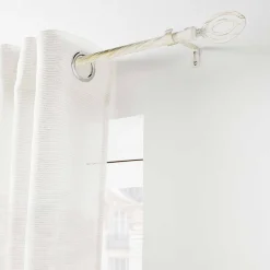 Kit de tringle extensible au style géométrique (120-210 cm - Blanc)