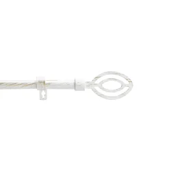 Kit de tringle extensible au style géométrique (120-210 cm - Blanc)