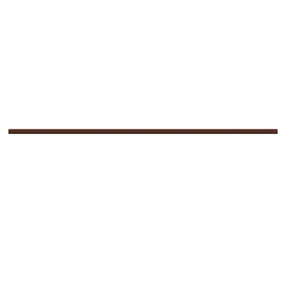 Kit de tringles à rideaux simple embout boule L.150 cm x ⌀2.8cm satin marron noyer