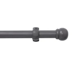 Kit de tringles à rideaux simple embout boule L.200cm x ⌀2.8cm mat gris foncé