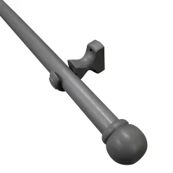 Kit de tringles à rideaux simple embout boule L.150 cm x ⌀2.8cm mat gris foncé