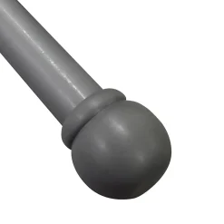 Kit de tringles à rideaux simple embout boule L.150 cm x ⌀2.8cm mat gris foncé