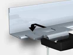 Kit Pince faux Plafond Noir pour accrochage de tableaux (latéral)