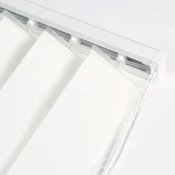 Kit rail et lamelles verticales orientables 127mm pour store califonien ouverture centrale blanc L.260 x L.300cm Madeco