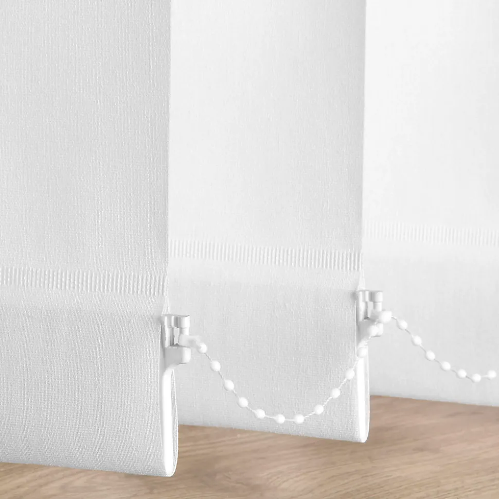 Kit rail et lamelles verticales orientables ouverture latérale blanc l.150 x H.260cm Madeco