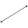 Kit tringle à rideaux extensible avec embout éventail en métal (120-210 cm - Noir)